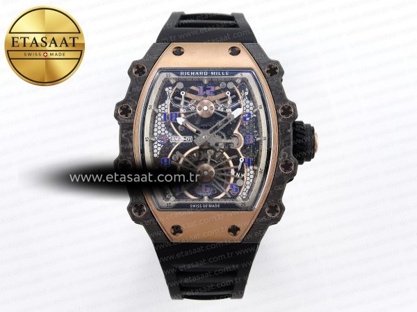 Richard Mille RM21-01 İskelet Kadran Siyah Eta Saat - Görsel 3 - 1:1 Süper Klon Saat