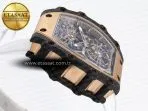 rm21 01 rg tourbillon rmf best edition skeleton dial on white rubber strap9
