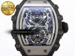 rm21 01 ss tourbillon rmf best edition skeleton dial on black rubber strap4