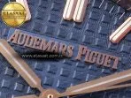 royal oak 33mm rg 8f 11 best edition blue dial diamonds bezel on rg bracelet swiss quartz10