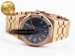 Audemars Piguet Blue Dial Diamonds Bezel on RG - Görsel 6
