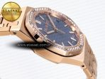 Audemars Piguet Blue Dial Diamonds Bezel on RG - Görsel 9