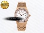 Audemars Piguet White Dial Diamonds Swiss Quartz - Görsel 3