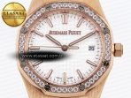 Audemars Piguet White Dial Diamonds Swiss Quartz - Görsel 4