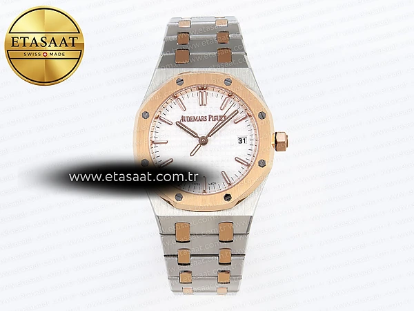 Audemars Piguet Beyaz Kadran Bilezik Swiss Quartz Eta Saat - 1:1 Süper Klon Replika Saat