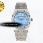 Audemars Piguet Buz Mavisi Pırlantalı A5800 Eta Saat - Görsel 3 - 1:1 Süper Klon Saat