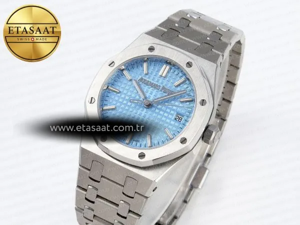 royal oak 34mm ss bf best edition ice blue dial on ss bracelet a58002