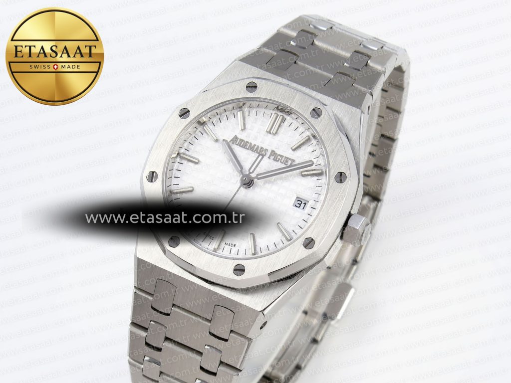 royal oak 34mm ss bf best edition white dial on ss bracelet a58002