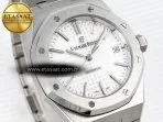 royal oak 37mm 15450 ss apsf 11 best edition white textured dial on ss bracelet sa3120 super clone5