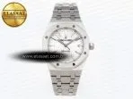 royal oak 37mm 15450 ss ipf best edition white dial on ss bracelet sa3120 super clone3
