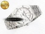royal oak 37mm 15450 ss ipf best edition white dial on ss bracelet sa3120 super clone5