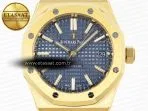 royal oak 37mm 15450 yg ipf best edition blue dial on yg bracelet sa3120 super clone4