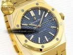 royal oak 37mm 15450 yg ipf best edition blue dial on yg bracelet sa3120 super clone5