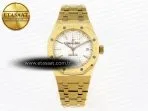 royal oak 37mm 15450 yg ipf best edition white dial on yg bracelet sa3120 super clone3