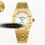 Audemars Piguet Royal Oak 37MM 15450 Beyaz Kadran SA3120 Eta Saat - Görsel 3 - 1:1 Süper Klon Saat
