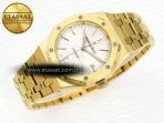 royal oak 37mm 15450 yg ipf best edition white dial on yg bracelet sa3120 super clone5