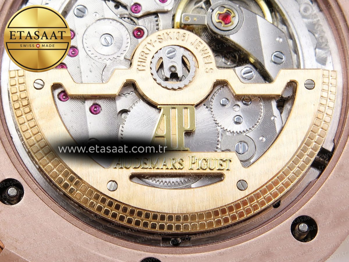 Audemars Piguet Royal Oak 39mm 15202 Black Diamonds Dial on RG A2121 - Görsel 21