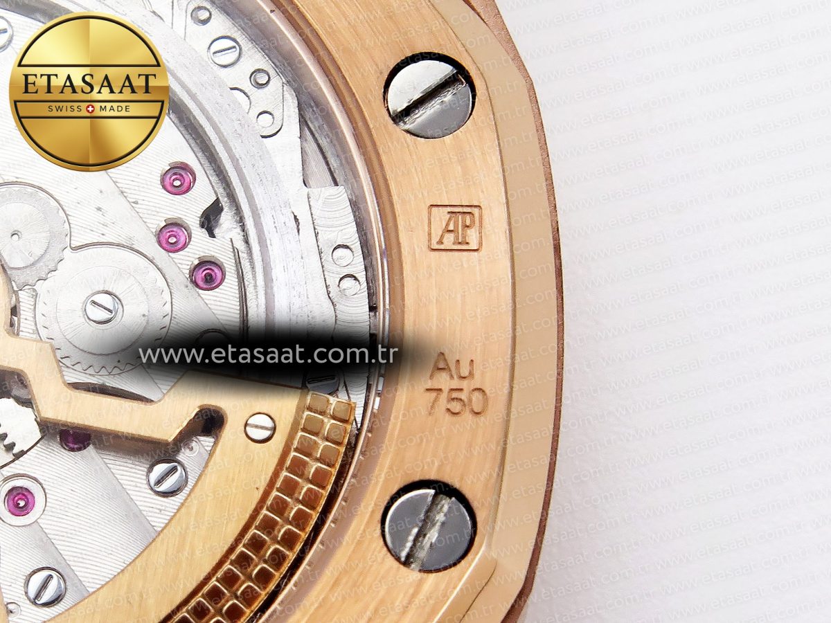 Audemars Piguet Royal Oak 39mm 15202 Black Diamonds Dial on RG A2121 - Görsel 25