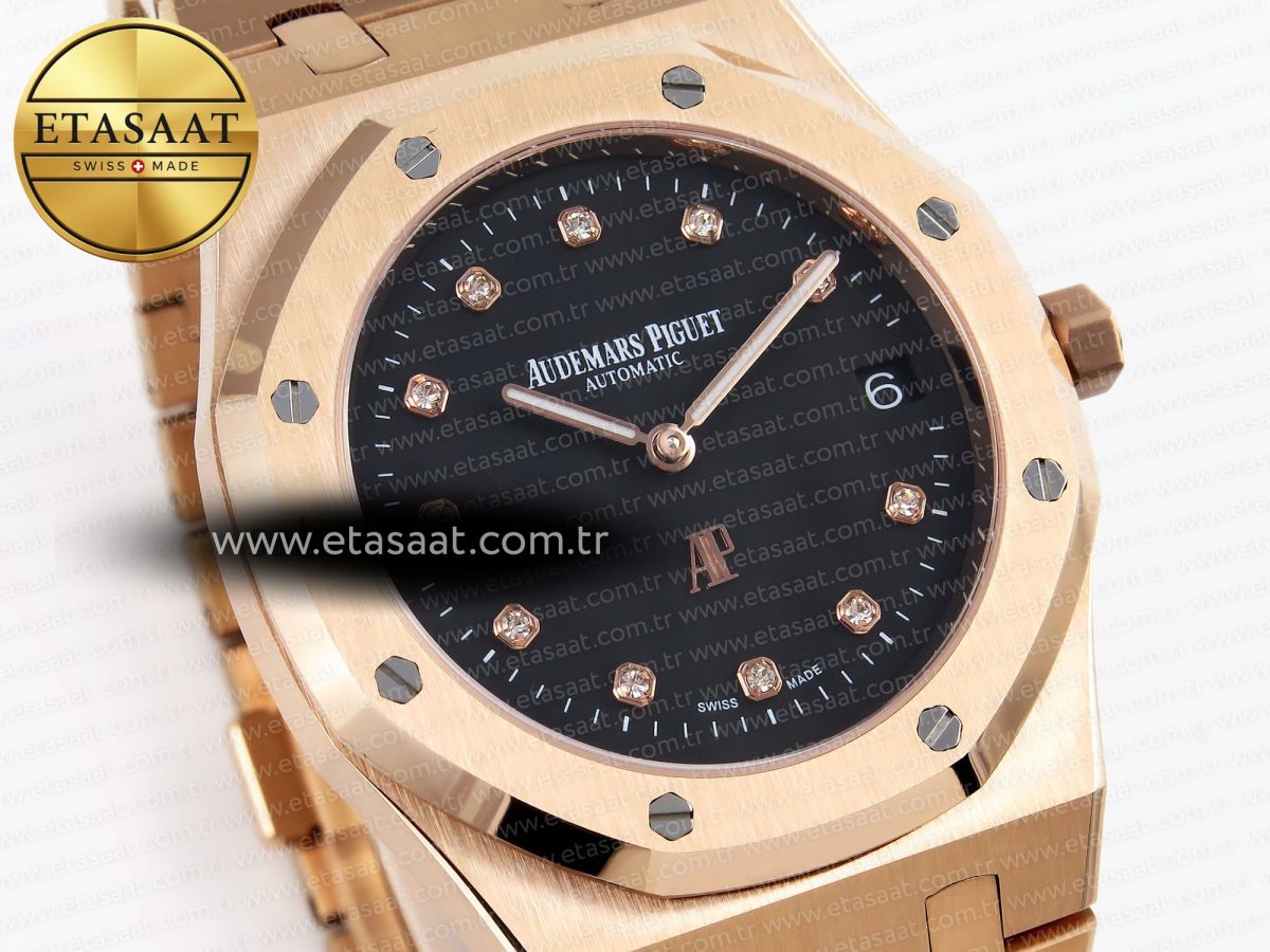 Audemars Piguet Royal Oak 39mm 15202 Black Diamonds Dial on RG A2121 - Görsel 5