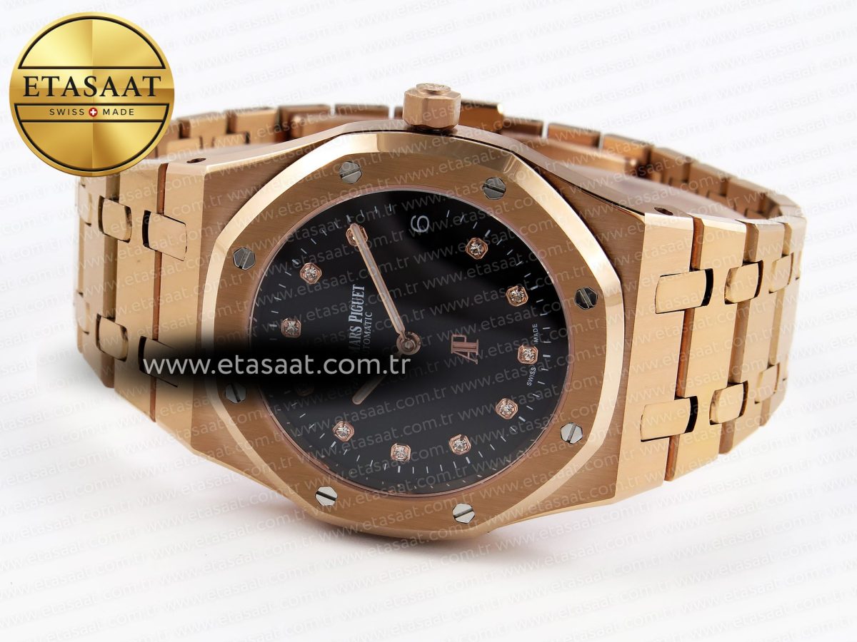 Audemars Piguet Royal Oak 39mm 15202 Black Diamonds Dial on RG A2121 - Görsel 6