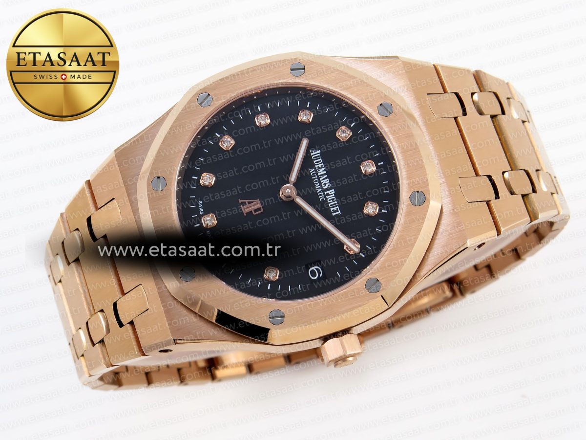 Audemars Piguet Royal Oak 39mm 15202 Black Diamonds Dial on RG A2121 - Görsel 7