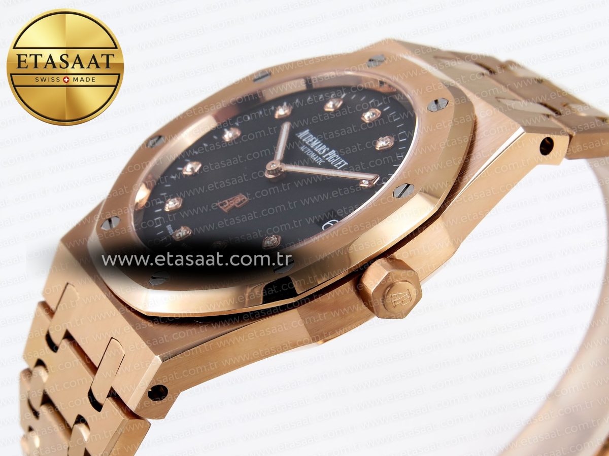 Audemars Piguet Royal Oak 39mm 15202 Black Diamonds Dial on RG A2121 - Görsel 8