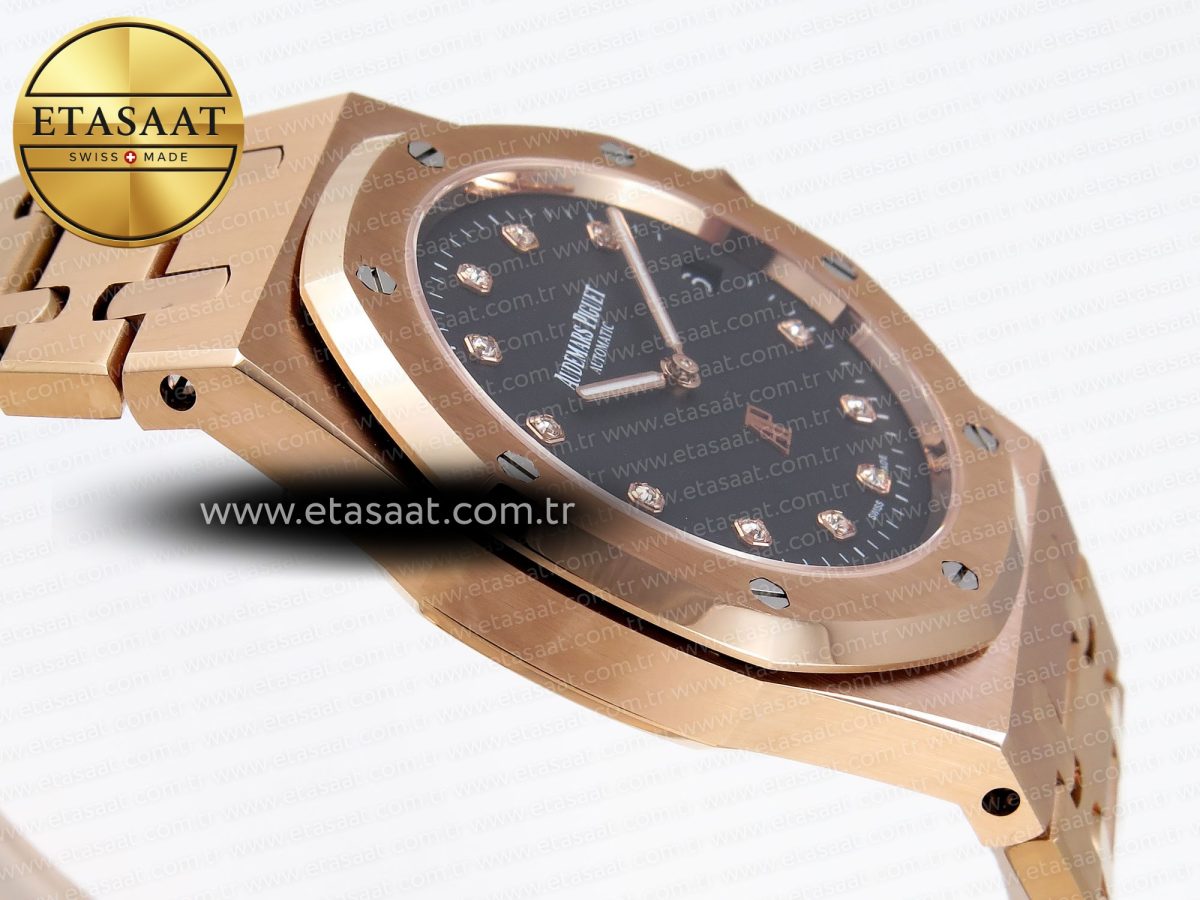 Audemars Piguet Royal Oak 39mm 15202 Black Diamonds Dial on RG A2121 - Görsel 9