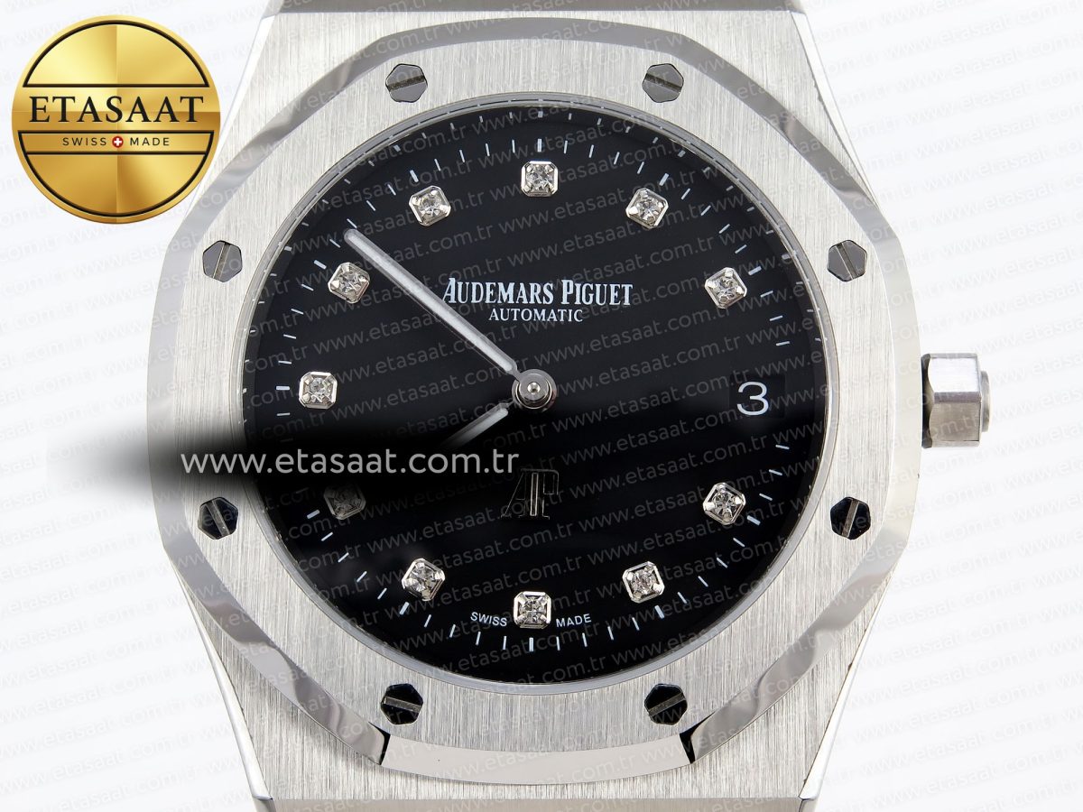 Audemars Piguet Royal Oak 39mm 15202  Black Dial on SS A2121 - Görsel 4