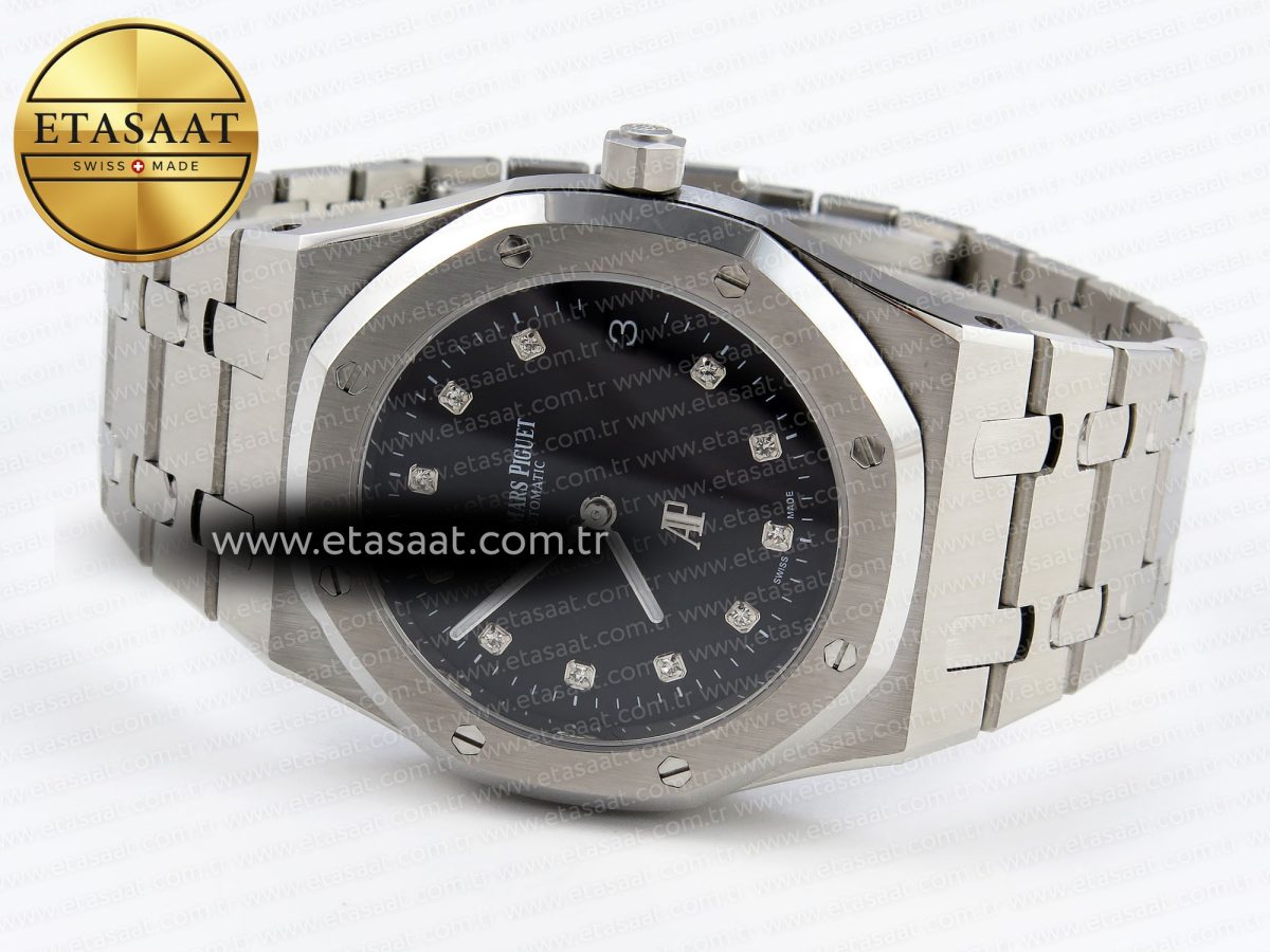 Audemars Piguet Royal Oak 39mm 15202  Black Dial on SS A2121 - Görsel 6
