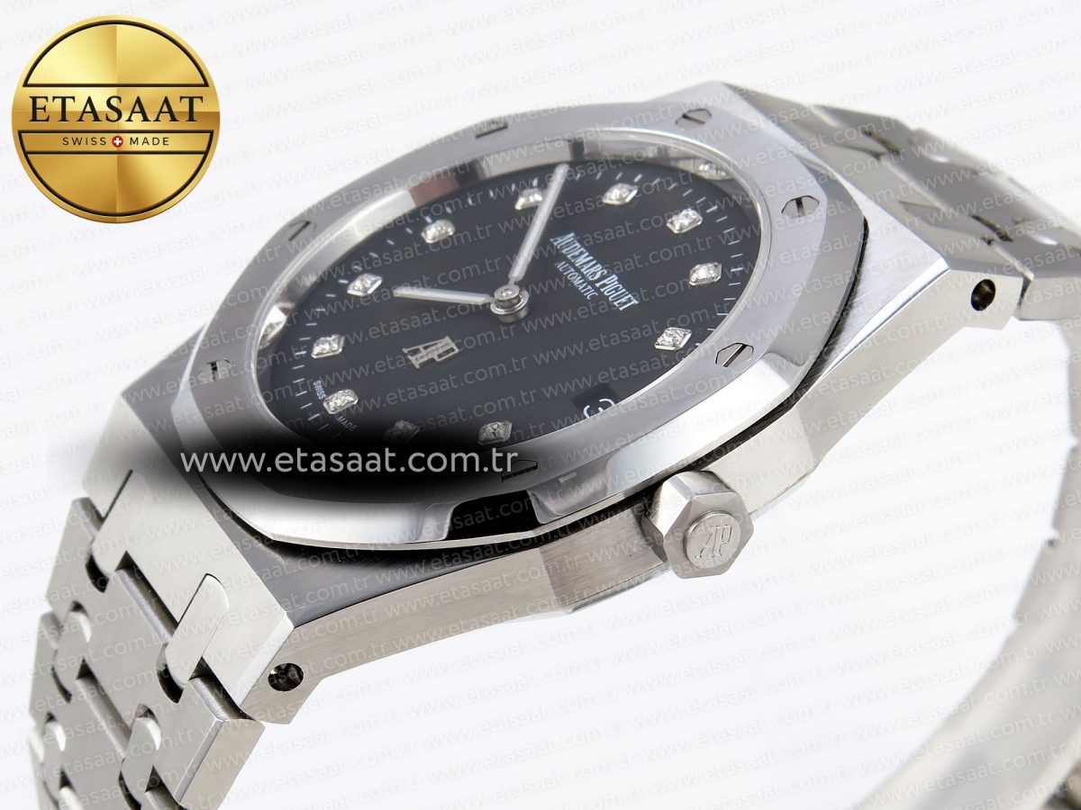 Audemars Piguet Royal Oak 39mm 15202  Black Dial on SS A2121 - Görsel 8