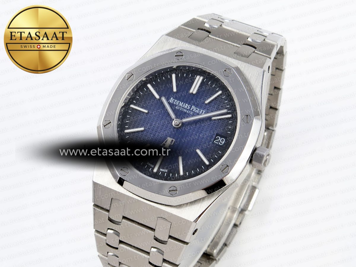 Audemars Piguet Royal Oak 39mm 15202 Blue/Black Dial on SS A2121 - Görsel 1