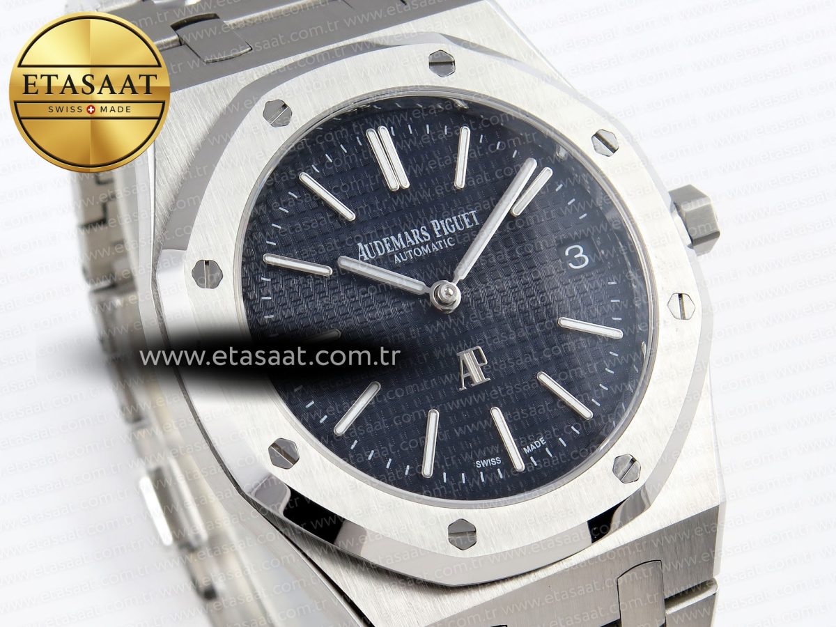 Audemars Piguet Royal Oak 39mm 15202 Blue Textured Dial on SS A2121 - Görsel 5