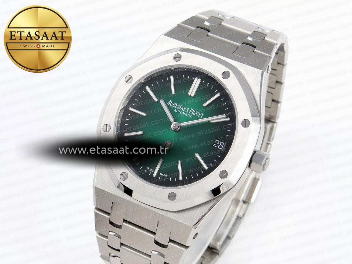 Audemars Piguet Royal Oak 39mm 15202 Green/Black Dial on SS A2121 - Görsel 2