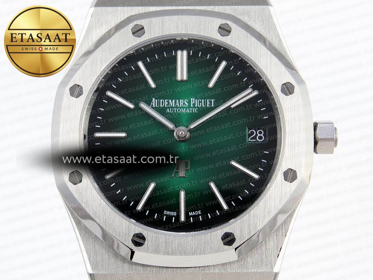 Audemars Piguet Royal Oak 39mm 15202 Green/Black Dial on SS A2121 - Görsel 4