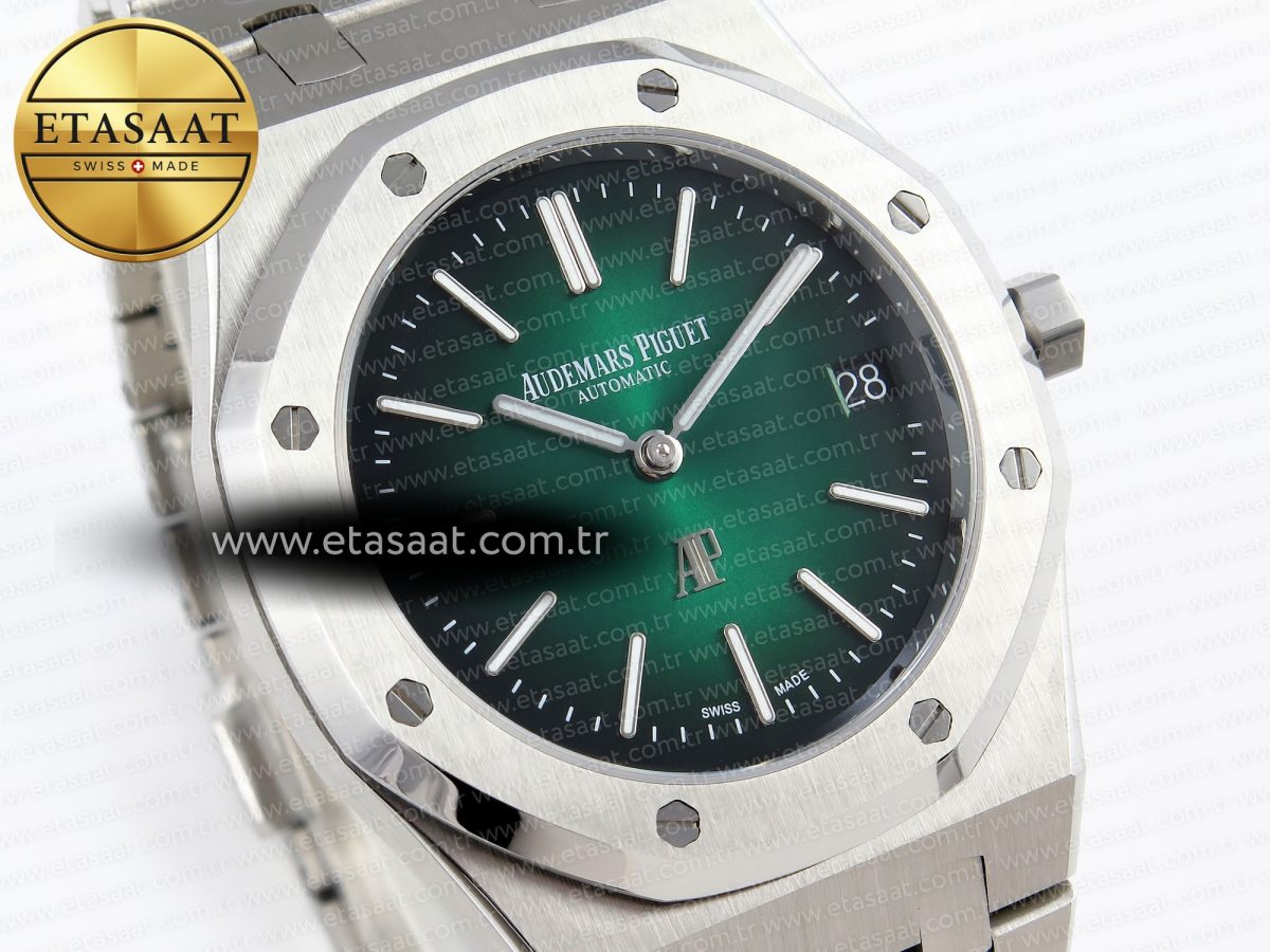 Audemars Piguet Royal Oak 39mm 15202 Green/Black Dial on SS A2121 - Görsel 5