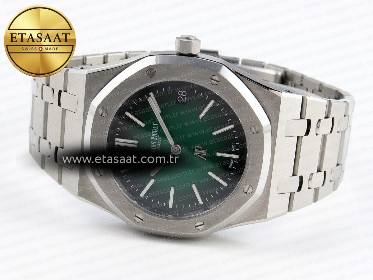 Audemars Piguet Royal Oak 39mm 15202 Green/Black Dial on SS A2121 - Görsel 6