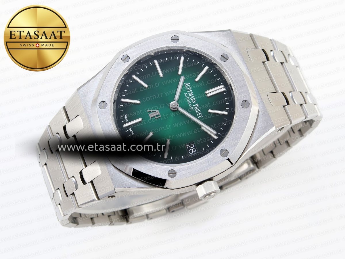 Audemars Piguet Royal Oak 39mm 15202 Green/Black Dial on SS A2121 - Görsel 7