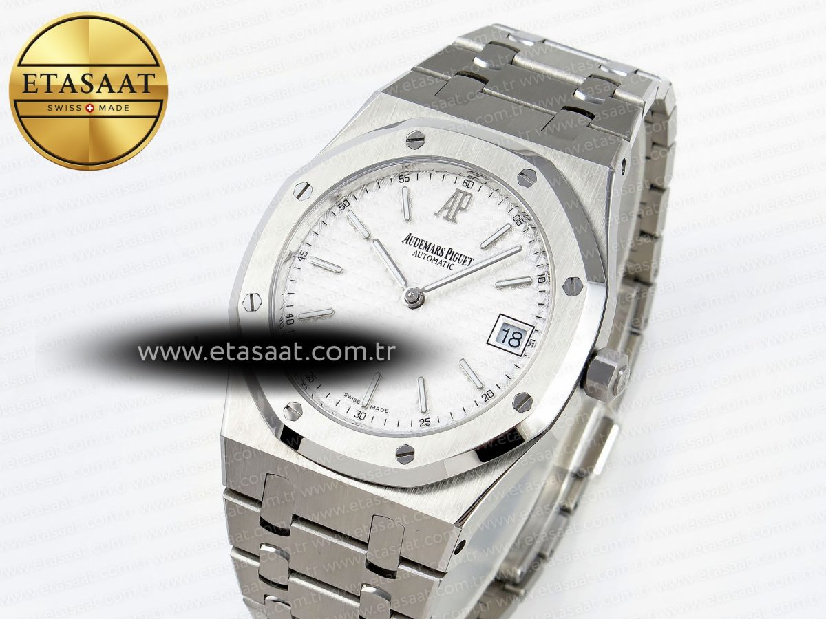 Audemars Piguet Royal Oak 39mm 15202 White Textured Dial on SS A2121 - Görsel 1