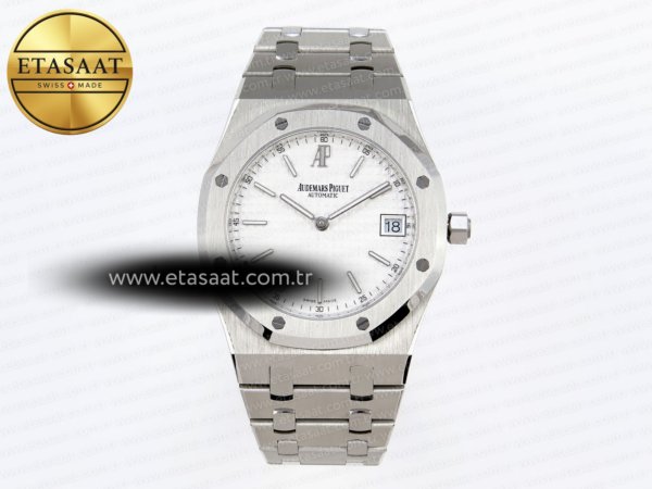 Audemars Piguet Royal Oak 39mm 15202 Beyaz Dokulu Eta Saat - 1:1 Süper Klon Replika Saat