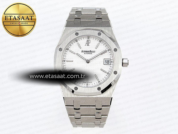 Audemars Piguet Royal Oak 39mm 15202 Beyaz Dokulu Eta Saat - 1:1 Süper Klon Replika Saat