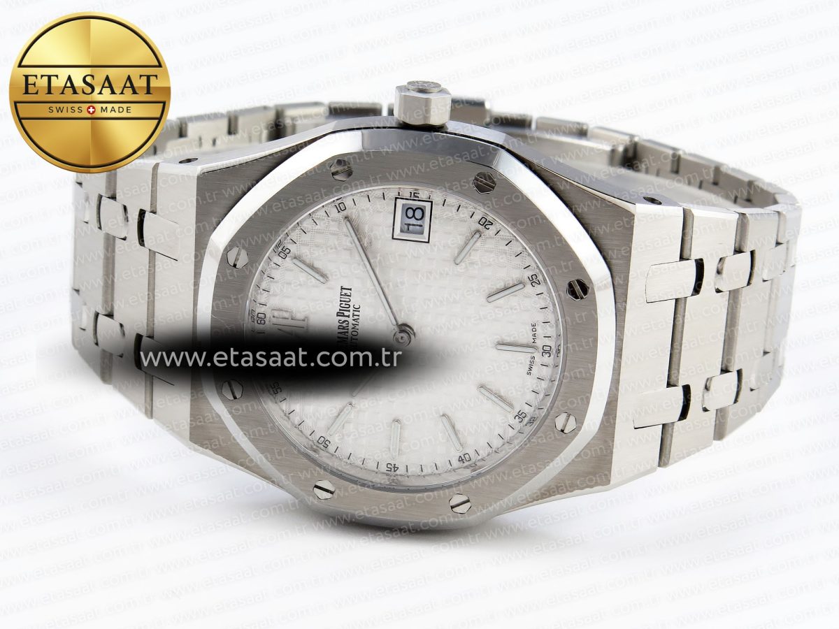 Audemars Piguet Royal Oak 39mm 15202 White Textured Dial on SS A2121 - Görsel 6