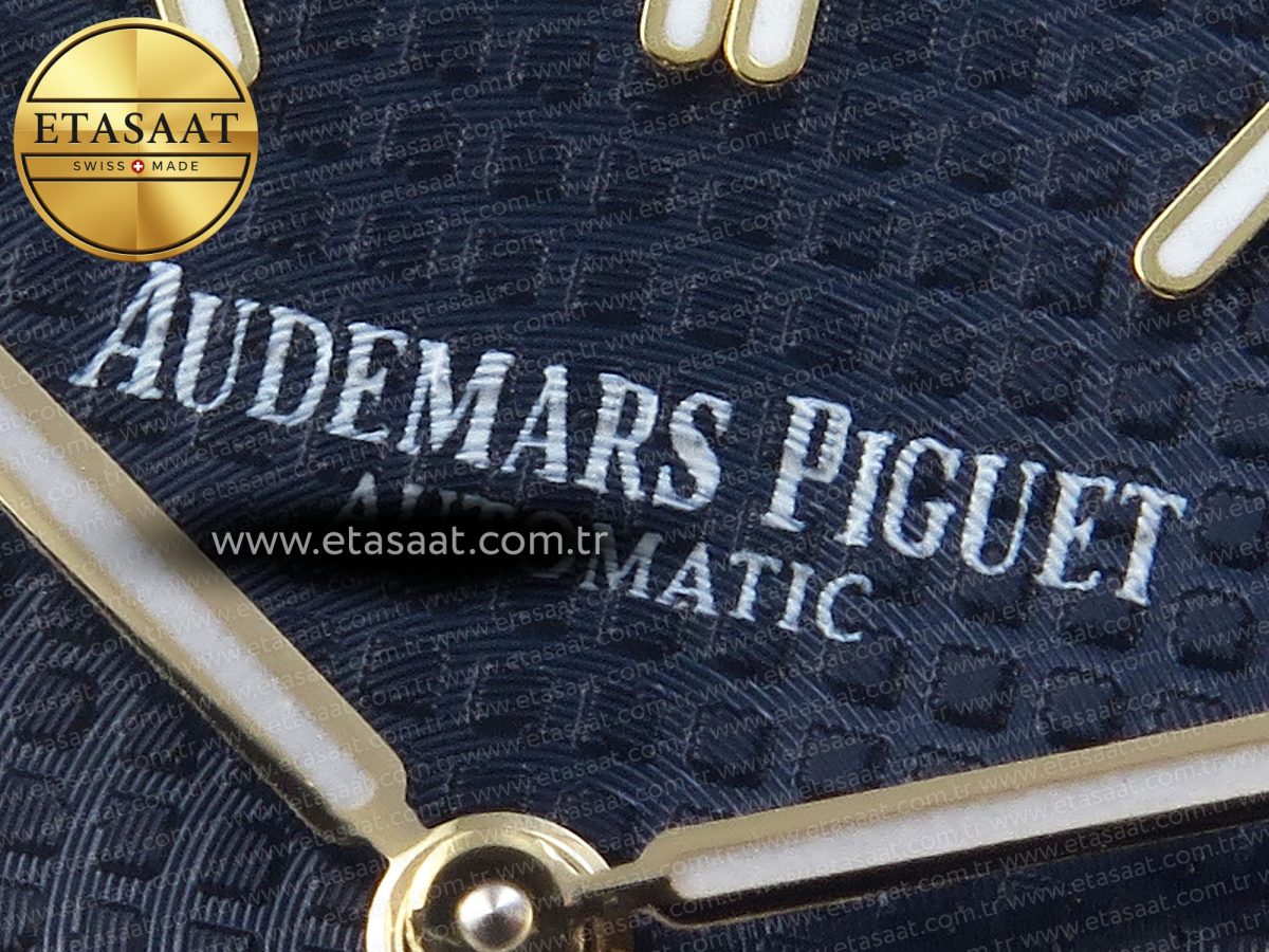 Audemars Piguet Royal Oak 39mm 15202 Blue Textured Dial on YG A2121 - Görsel 10