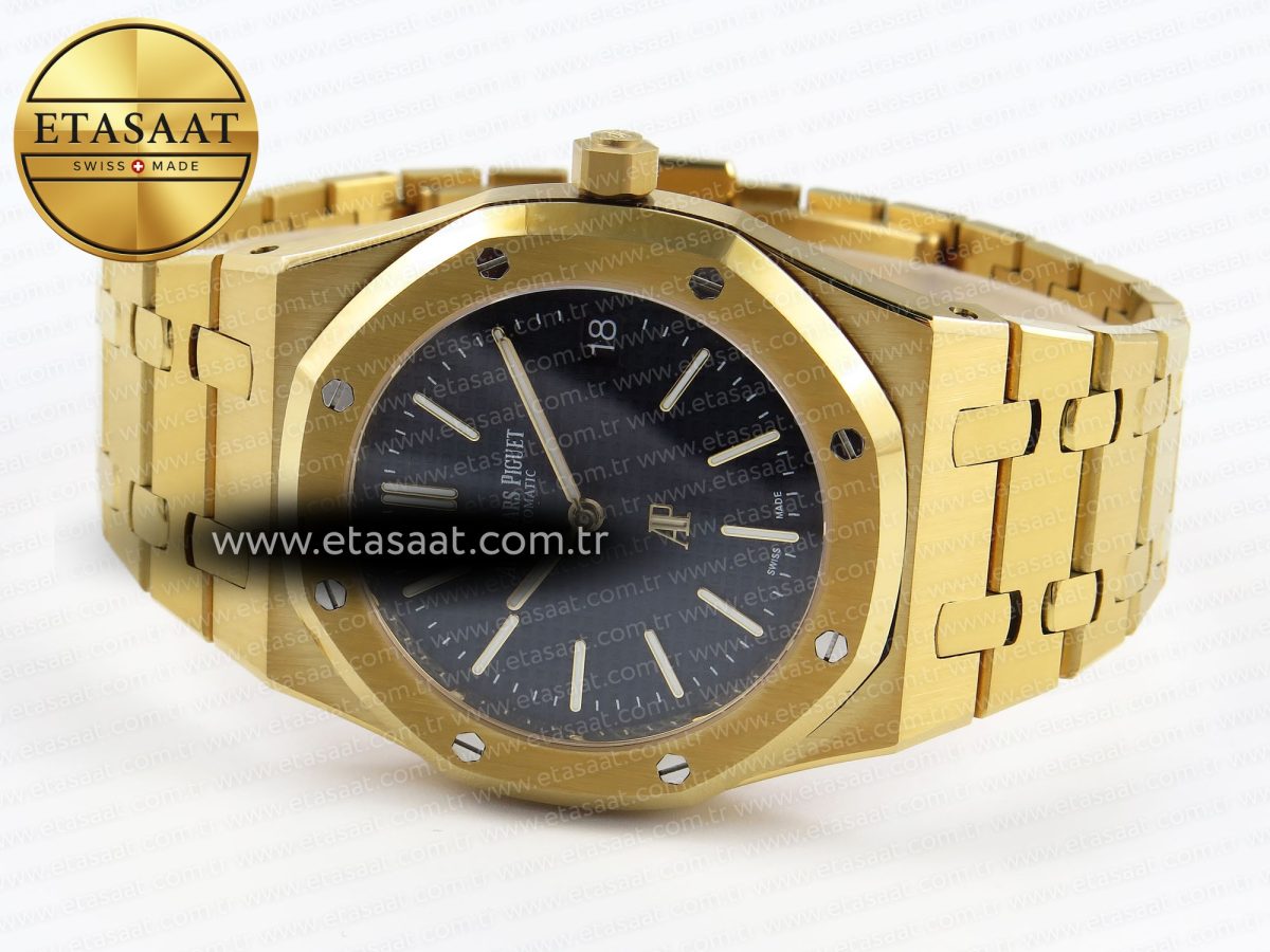 Audemars Piguet Royal Oak 39mm 15202 Blue Textured Dial on YG A2121 - Görsel 6