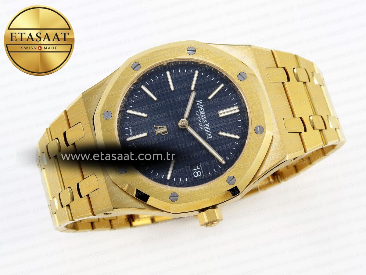 Audemars Piguet Royal Oak 39mm 15202 Blue Textured Dial on YG A2121 - Görsel 7