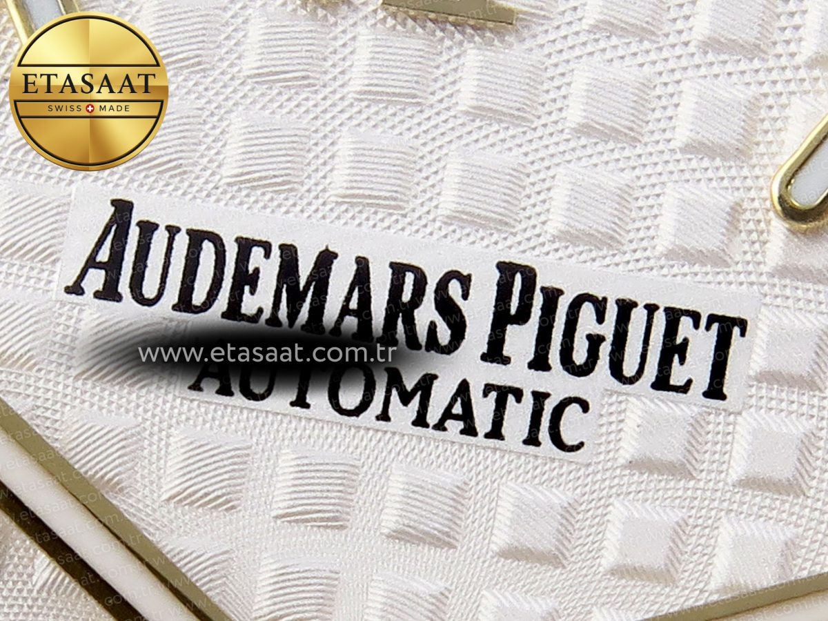 Audemars Piguet Royal Oak 39mm 15202 White Textured Dial on YG A2121 - Görsel 10