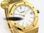 Audemars Piguet Royal Oak 39mm 15202 White Textured Dial on YG A2121 - Görsel 5