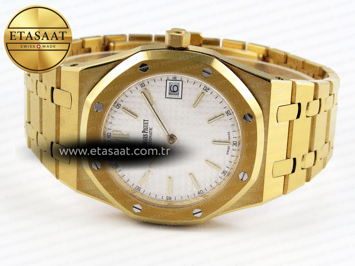 Audemars Piguet Royal Oak 39mm 15202 White Textured Dial on YG A2121 - Görsel 6