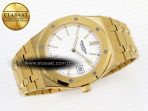 Audemars Piguet Royal Oak 39mm 15202 White Textured Dial on YG A2121 - Görsel 7