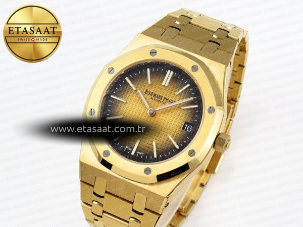 Audemars Piguet Royal Oak 39mm 15202 Yellow/Brown Textured Dial on YG A2121