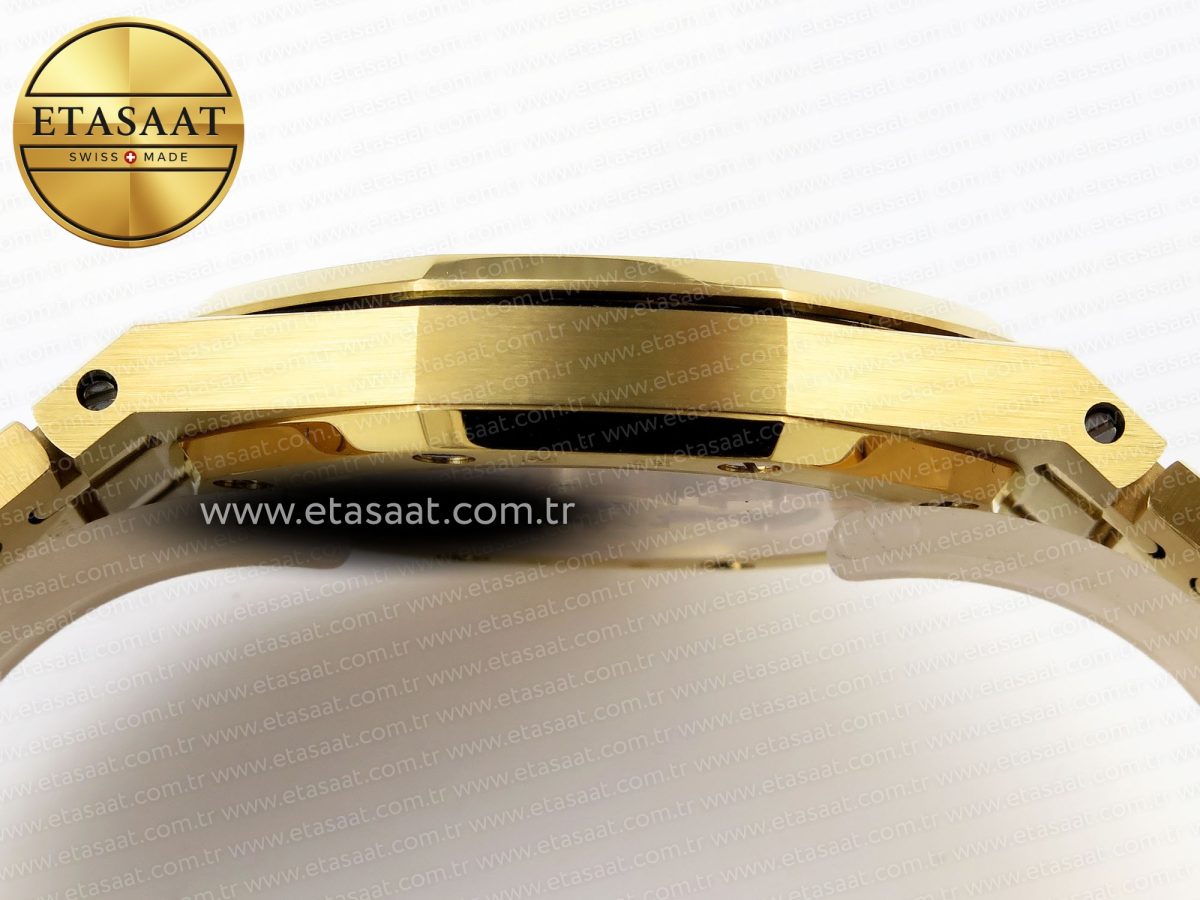 Audemars Piguet Royal Oak 39mm 15202 Yellow/Brown Textured Dial on YG A2121 - Görsel 14
